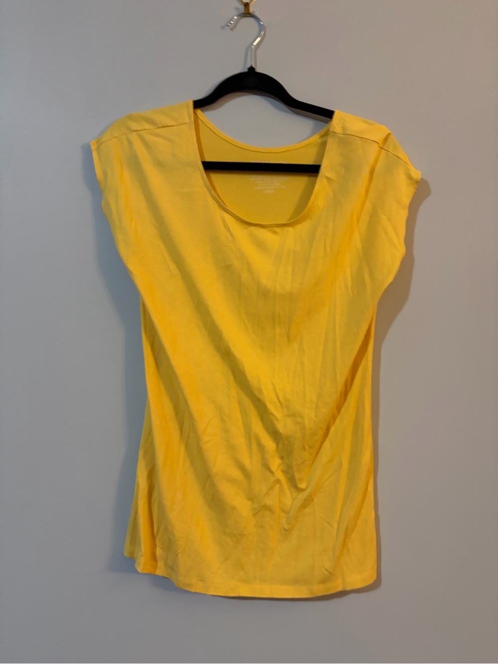 DownEast Sunny Yellow Scoop Neck Tank Top